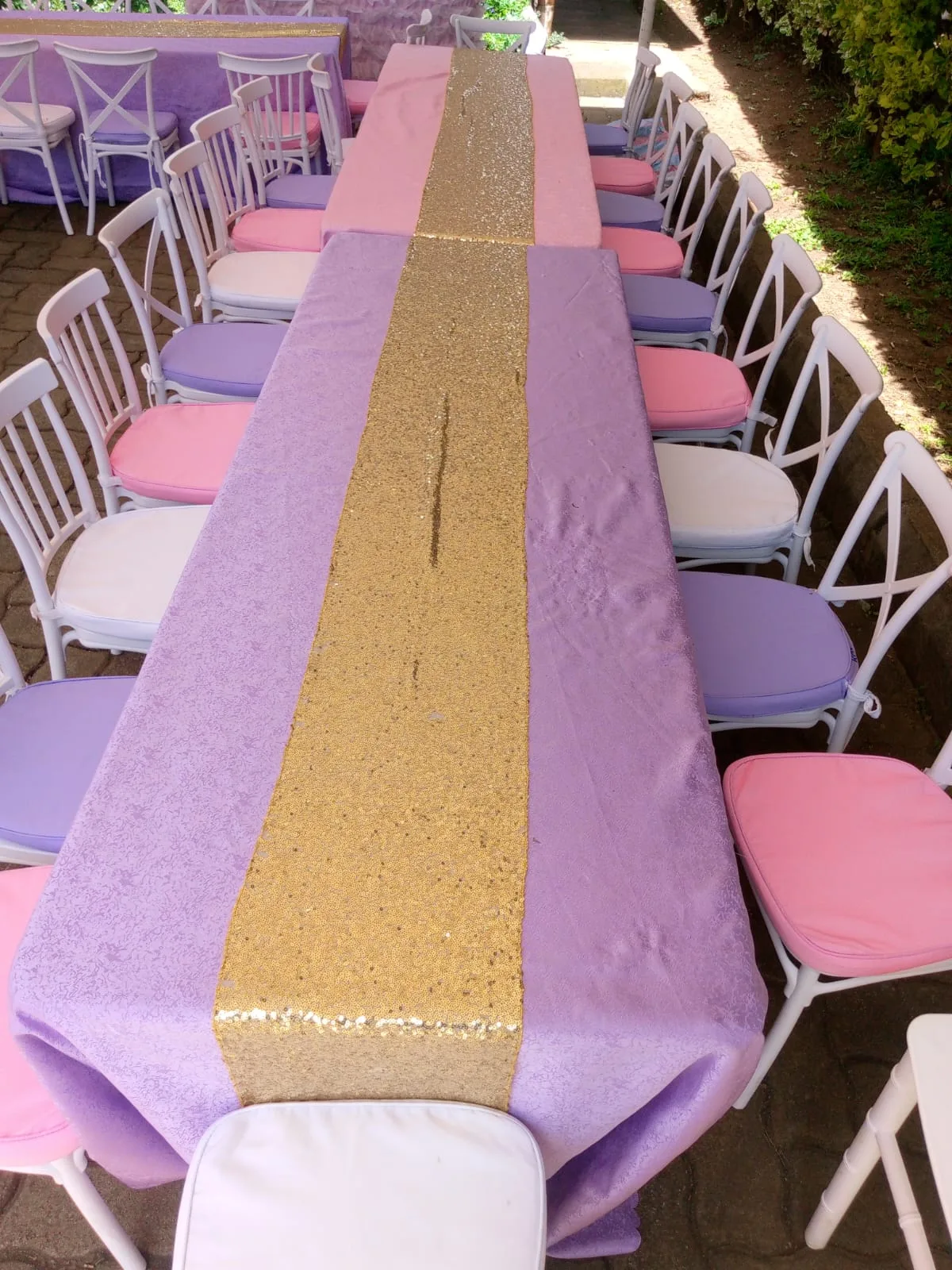 Kids Tables 2x6ft set up at a Nairobi event by Sherehe Events - photo 2